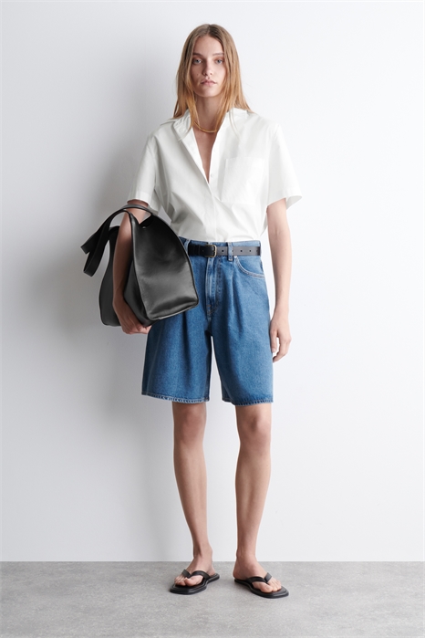 Джинсовые шорты с широкими штанинами 1284831002 - Фото 14090174