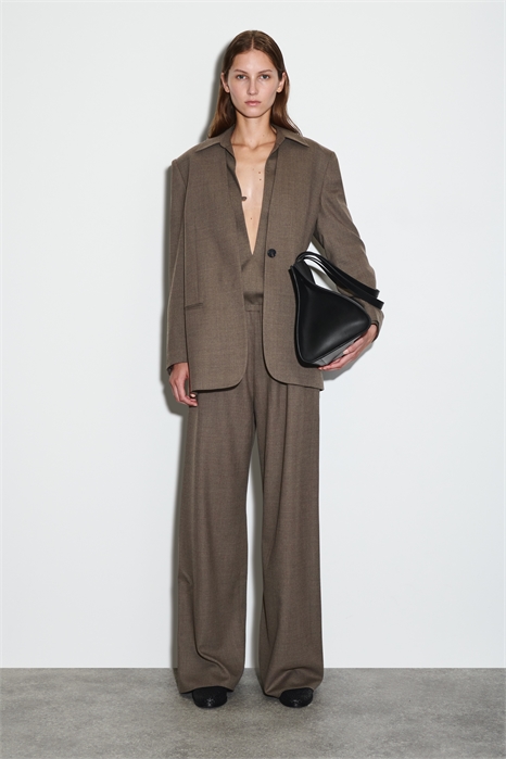 Брюки с широкими штанинами из шерсти артикул 1296128001