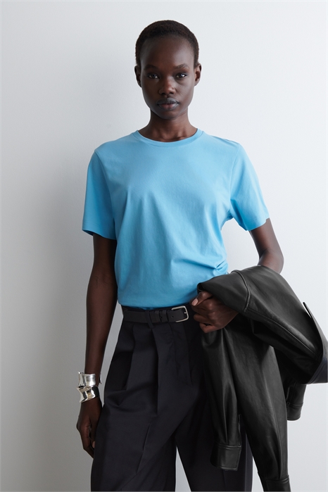 Футболка из хлопка с круглым вырезом 1277143005 - Фото 14091401