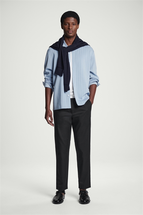 Зауженные брюки на резинке, твил 1171192001 - Фото 14091756