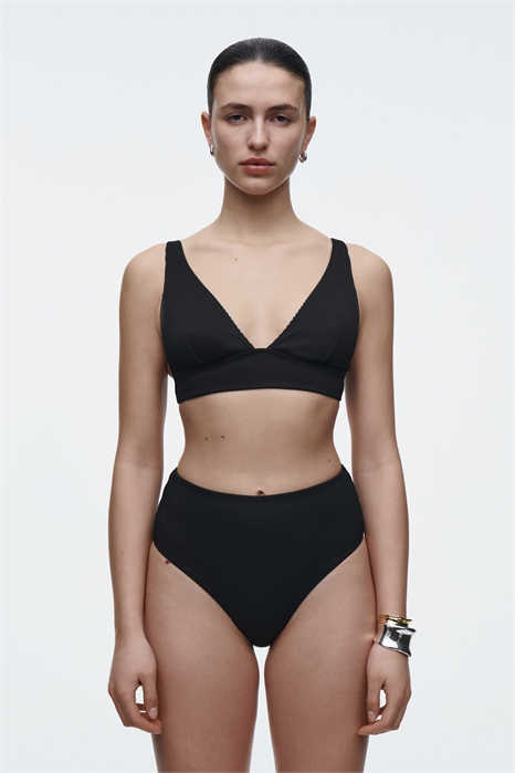 Ребристые трусы-бикини с высокой талией 1259539001 - Фото 14092202