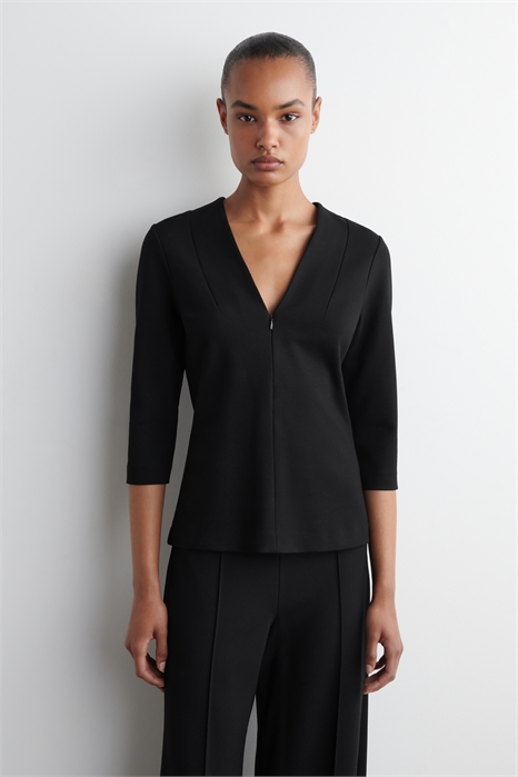 Топ с V-образным вырезом из джерси 1306470001 - Фото 14092723