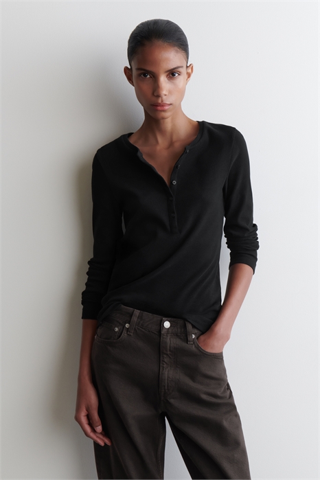 Топ с длинными рукавами хенли 1292722003 - Фото 14096472