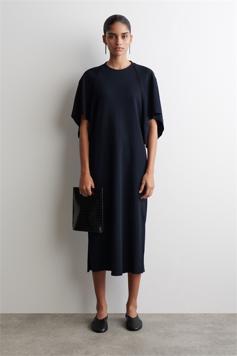 Скульптурное платье-миди с драпировкой 1304884001 - Фото 14096491