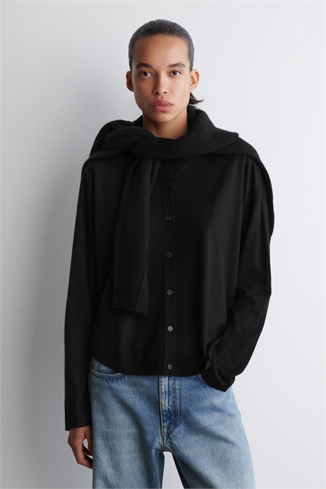 Кардиган кругового покроя из мериносовой шерсти 1293478001 - Фото 14097973