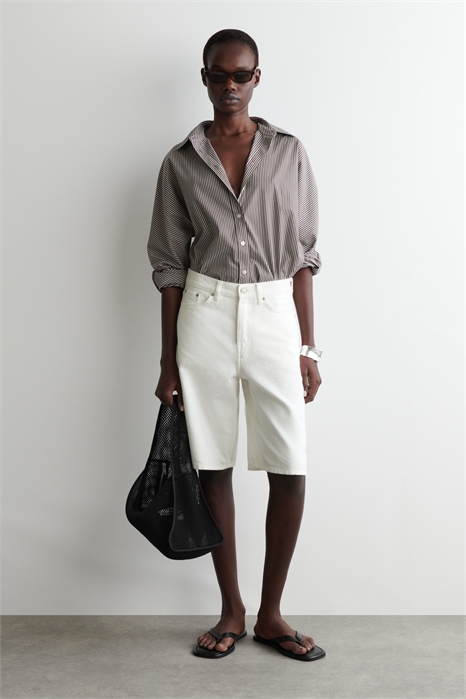 Длинные джинсовые шорты 1231026004 - Фото 14098443