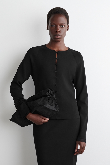 Трикотажный кардиган с отделкой 1305168001 - Фото 14098582