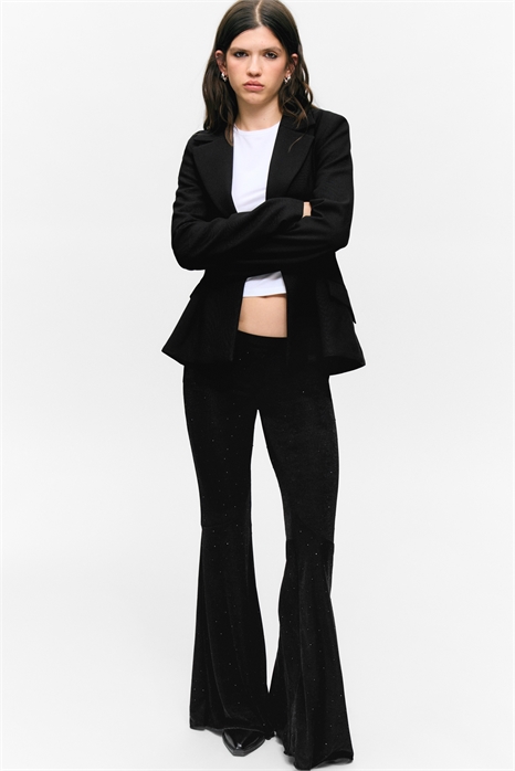 Расклешенные брюки со стразами 1307461001 - Фото 14098804