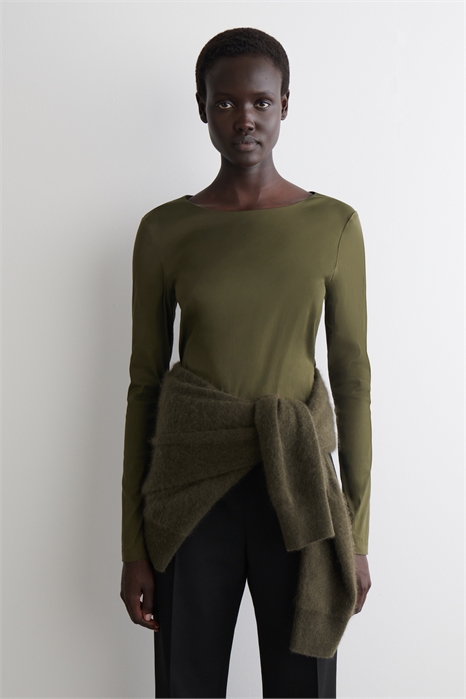 Хлопковая рубашка с длинными рукавами 1290605001 - Фото 14098973