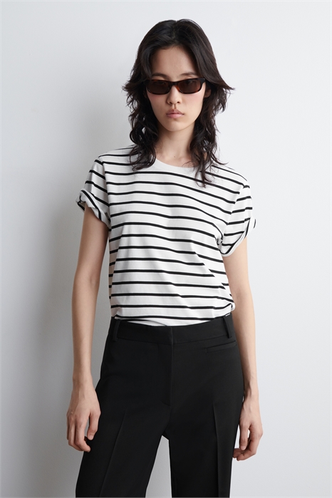 Футболка из хлопка с круглым вырезом 1277143010 - Фото 14099211