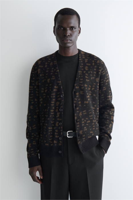 Геометрический кардиган из шерсти альпака 1293316001 - Фото 14101699