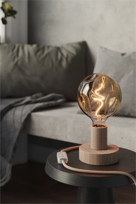 Настольная лампа из дерева с лампочкой в виде бугорка 1204935002 - Фото 14101977