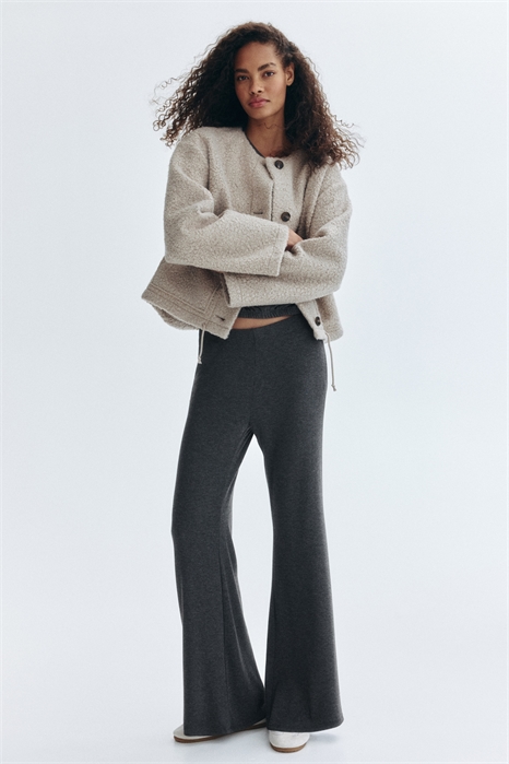 Расклешенные брюки из тонкого трикотажа 1316809001 - Фото 14102286