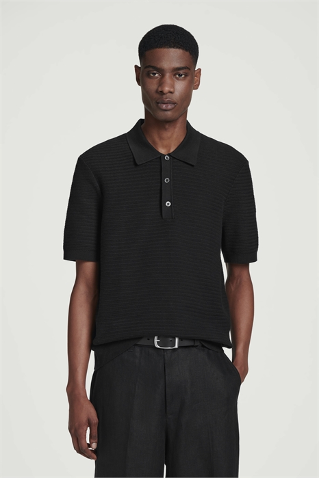 Текстурированная трикотажная хлопковая рубашка-поло 1267625006 - Фото 14103656