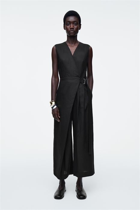 Льняной комбинезон с оберткой спереди 1278228001 - Фото 14105114