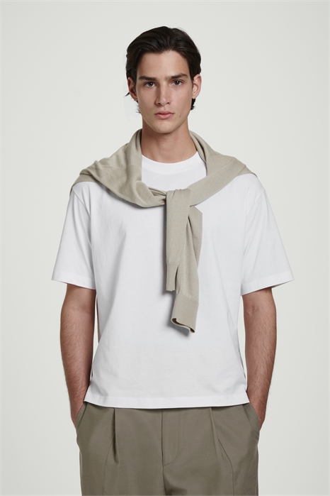 Расслабленная футболка из легкого хлопка 1294695009 - Фото 14105376