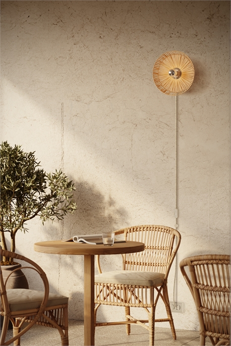 Лампа с абажуром из рафии Moorea и лампочкой 1285767001 - Фото 14105625