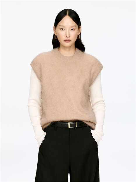 Жилет из смеси мохера и шерсти 1326872001 - Фото 14106077