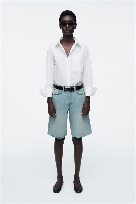 Длинные джинсовые шорты 1231026003 - Фото 14106126