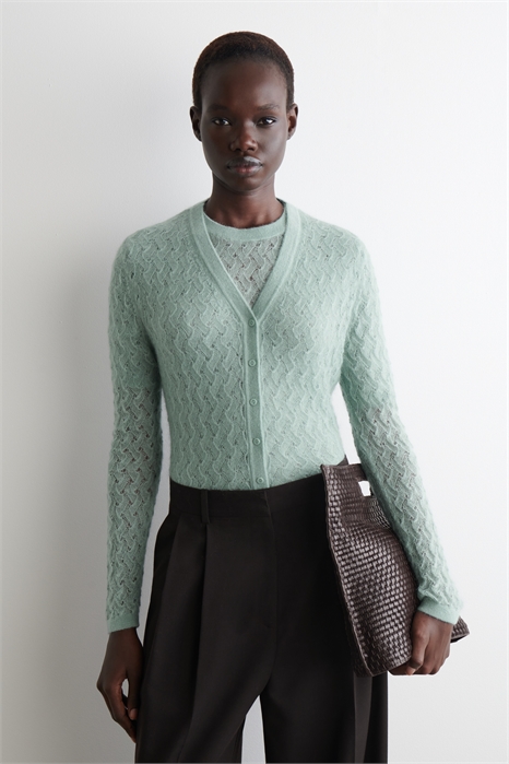 Кардиган из мохера с пуантелью 1298747001 - Фото 14107798