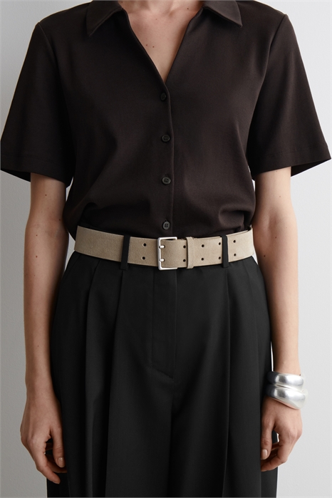 Замшевый ремень с двойным шпеньком 1272516002 - Фото 14108212