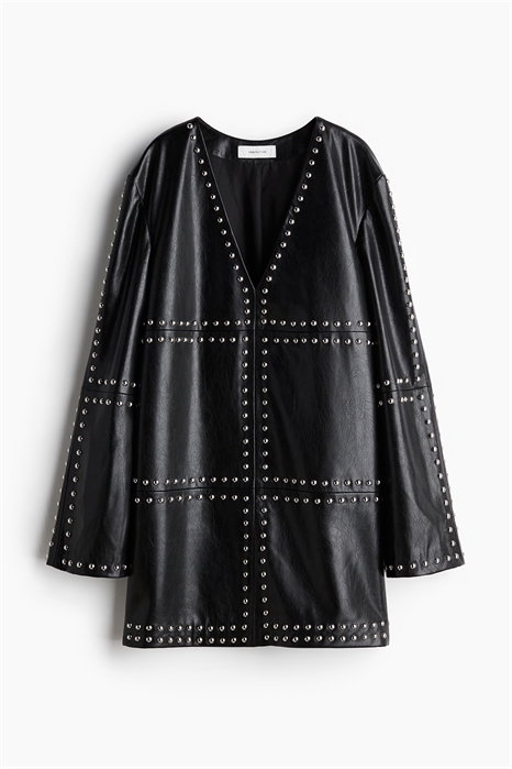 Платье с покрытием, украшенным шипами 1256131001 - Фото 14108808