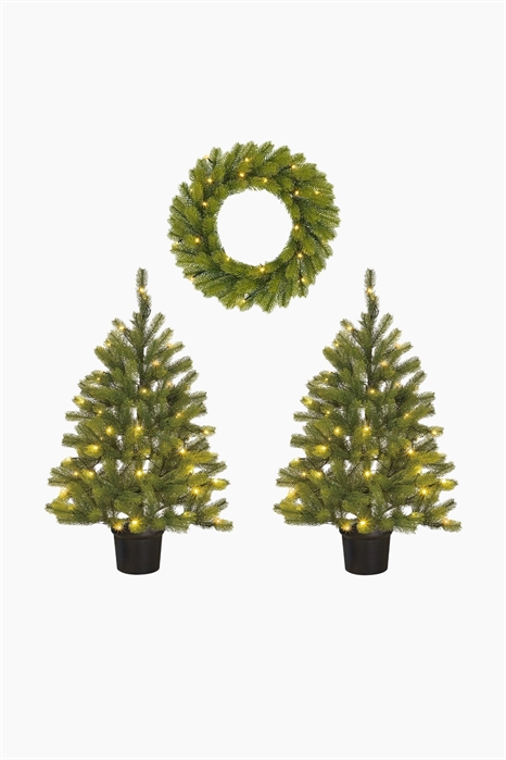 Маленькие искусственные елки с венком 1335572001 - Фото 14109020