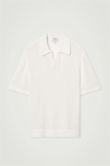 Рубашка-поло из ажурного трикотажа 1232523001 - Фото 14110967