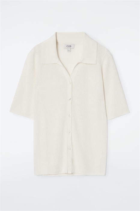 Трикотажная льняная рубашка с короткими рукавами 1241581001 - Фото 14111196