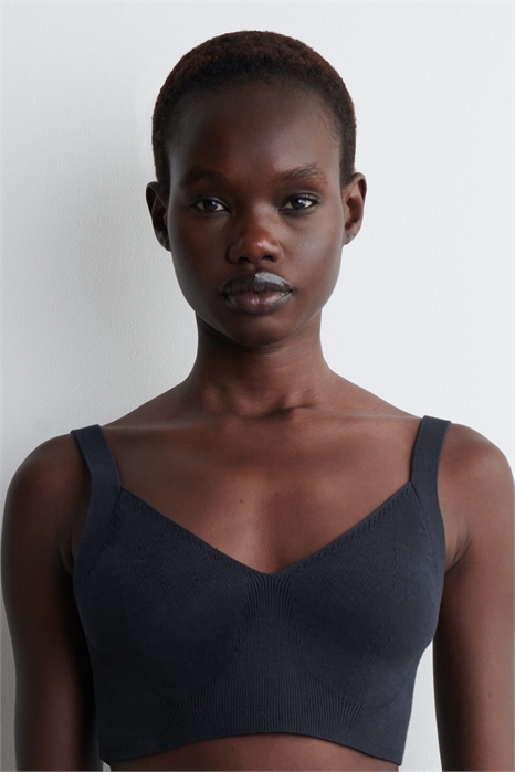 Трикотажный хлопковый бюстгальтер 1283502002 - Фото 14115286