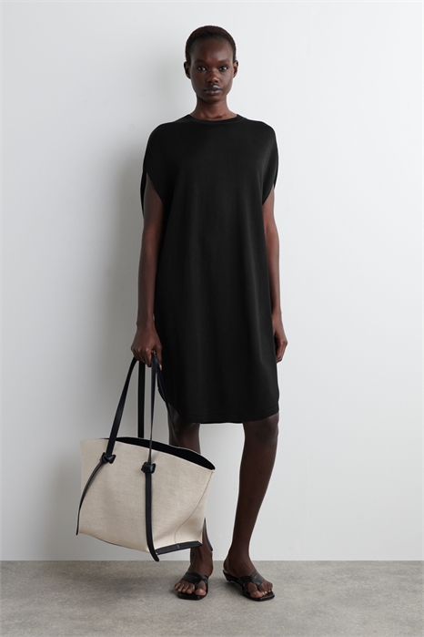 Трикотажное платье с круглым вырезом 1285099002 - Фото 14115741