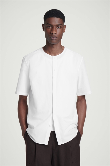 Рубашка без воротника из хлопка пима 1285565001 - Фото 14115817