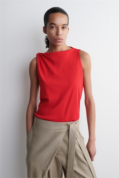 Хлопковый топ с кручеными деталями 1286255002 - Фото 14115985