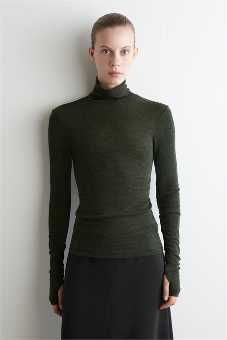 Топ с высоким вырезом из мериносовой шерсти 1287822004 - Фото 14116126