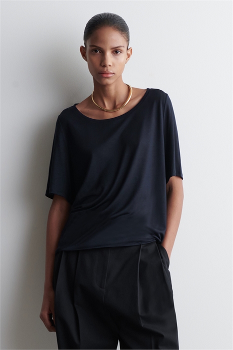 Облегченная футболка с вырезом горловины 1293729001 - Фото 14118185