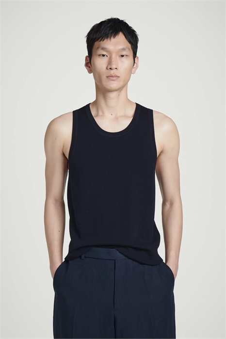 Ребристая майка из мериносовой шерсти 1296759002 - Фото 14119863