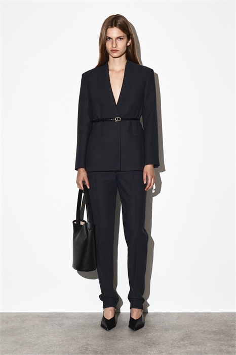 Зауженные брюки из шерсти 1305258001 - Фото 14122157