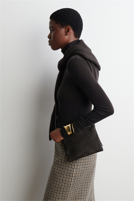 Сумка на плечо Trove - замша 1307656001 - Фото 14122514