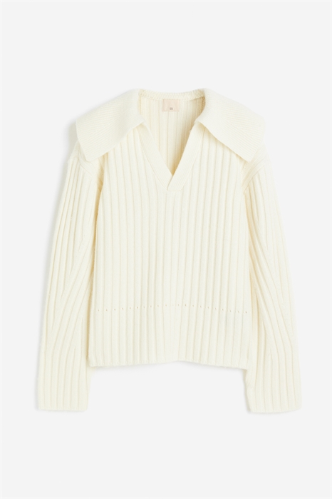 Шерстяной джемпер с воротником 1211951001 - Фото 14123986