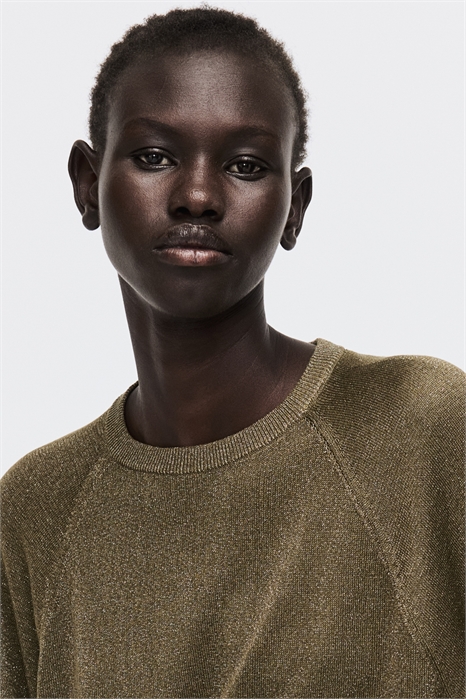 Топ из тонкого трикотажа с блестками 1299505005 - Фото 14124372