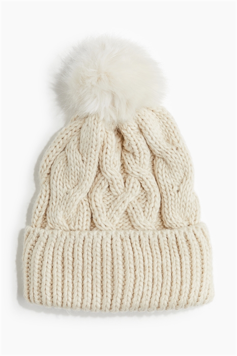 Вязаная на спицах шапочка с помпоном 1102962007 - Фото 14124839