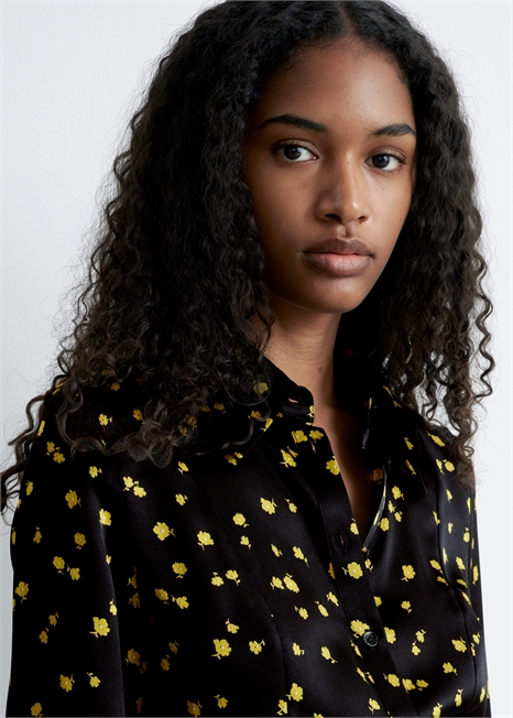 Зауженная шелковая рубашка 1315805001 - Фото 14125395