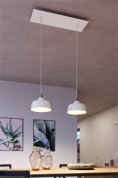 Двухуровневая люстра с абажуром в виде чашки 1257459001 - Фото 14127128