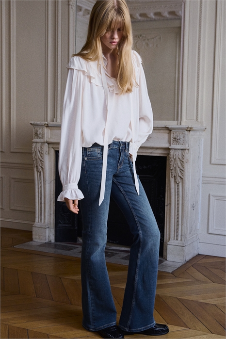 Расклешенные низкие джинсы 1301561004 - Фото 14128177