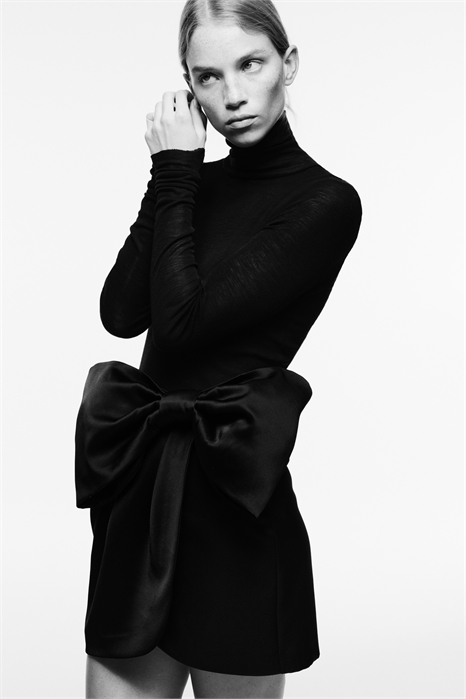 Атласная юбка с декором в виде банта 1311060001 - Фото 14129289