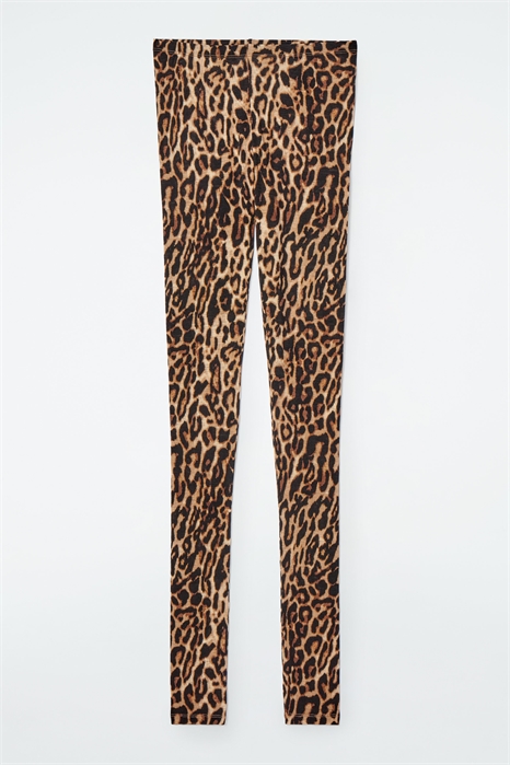 Леггинсы из мериносовой шерсти с леопардовым принтом 1266221001 - Фото 14130402
