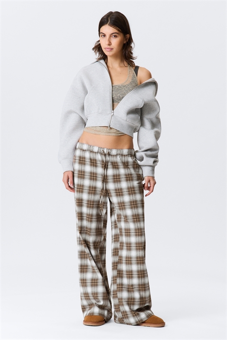 Широкие фланелевые пижамные брюки 1311761002 - Фото 14130531