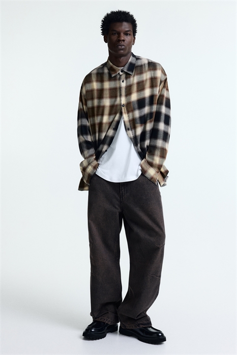 Рубашка из хлопкового бленда с расслабленной посадкой 1311268002 - Фото 14133139