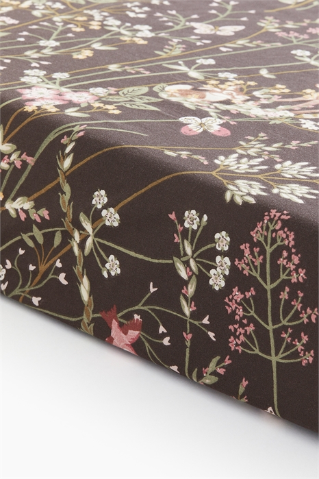 Хлопковая простыня с узором, на резинке артикул 1256758003