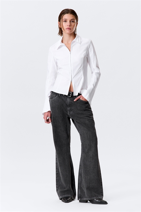 Приталенная рубашка на молнии с длинными рукавами 1290528005 - Фото 14133823